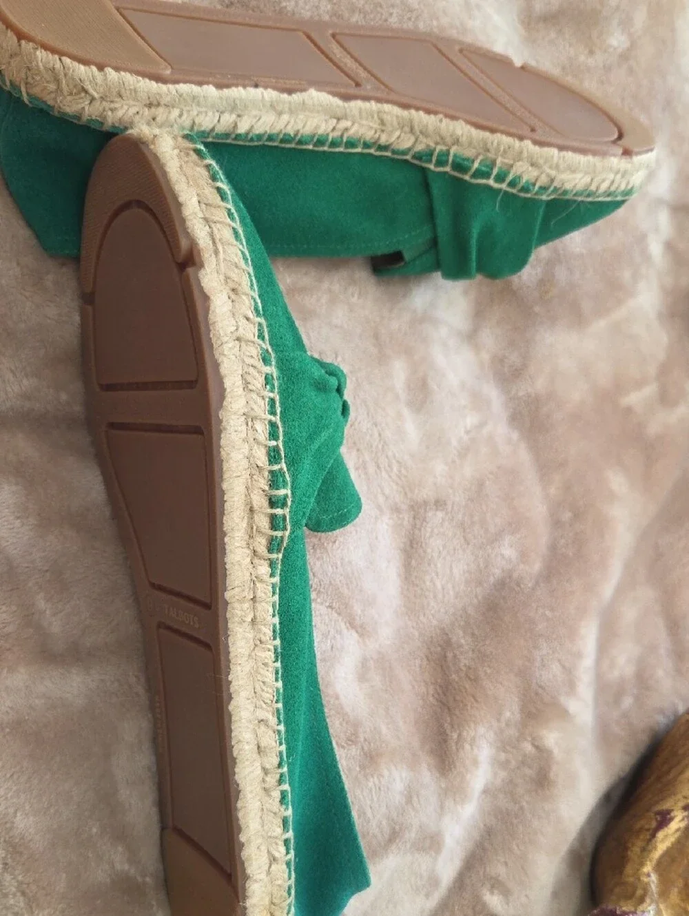 Nwot Talbots Emerald Green Suede Knot Espadrille Loafers